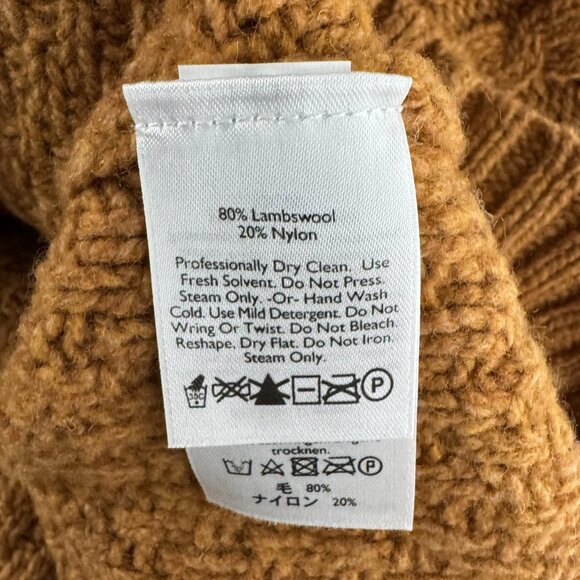 Eddie Bauer Shawl Collar Cardigan Sweater 1X Cable Knit Brown NWOT CJ-2225 - Picture 9 of 9